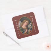 St. Gabriel der Erzengel (M 035) Quadratischer Aufkleber (Umschlag)