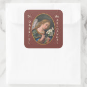 St. Gabriel der Erzengel (M 035) Quadratischer Aufkleber (Tasche)
