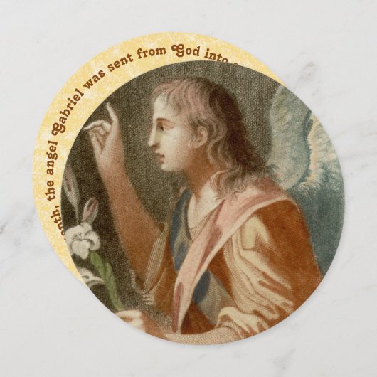 St. Gabriel the Archangel (M 011) Grußkarte Einladung (Vorne/Hinten)