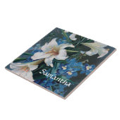 "St. Gabriel's Lilies (M 035b)" Fliese (Seite)