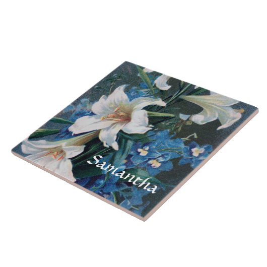 "St. Gabriel's Lilies (M 035b)" Fliese (Seite)