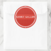 St. Gallen City Pride Emblem – Swiss Identity Runder Aufkleber (Tasche)