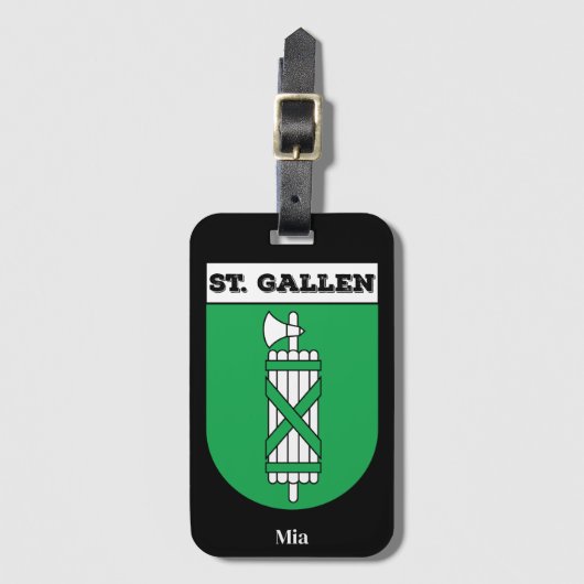 St. Gallen, Schweiz | Wappen Gepäckanhänger (Vorderseite Vertikal)
