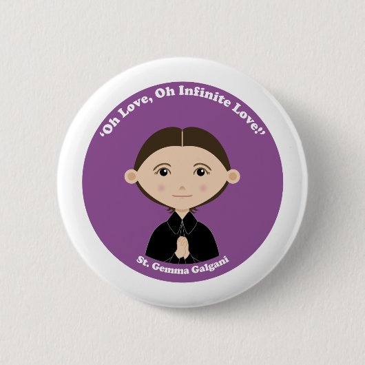 St. Gemma Galgani Button (Vorderseite)