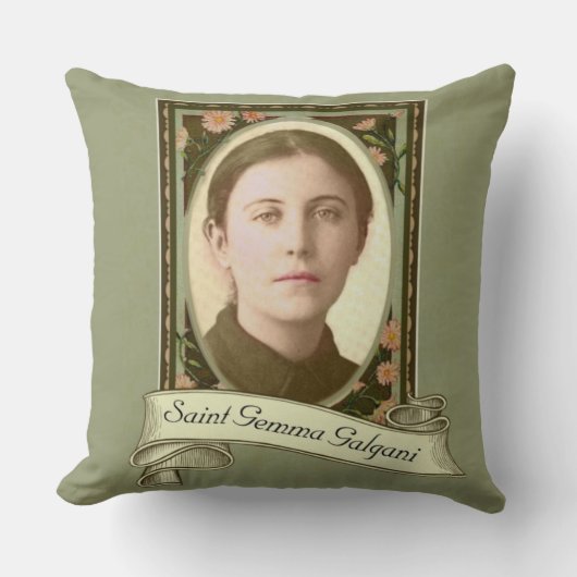 St. Gemma Galgani Gönner der Apotheker Kissen (Vorderseite)