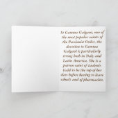 St. Gemma Galgani, Karte (Innenseite)