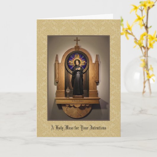 St. Gemma Galgani Karte (Gelbe Blume)