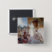 St. Genevieve, der das Parisians beruhigt Button (Vorne & Hinten)