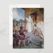 St. Genevieve, der das Parisians beruhigt Postkarte (Vorne/Hinten)