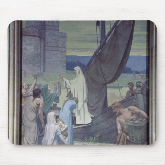 St. Genevieve, der Versorgungen holt Mousepad (Vorne)