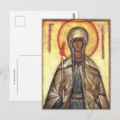 St. Genevieve of Paris Orthodox Christian Icon Postkarte (Vorne/Hinten)