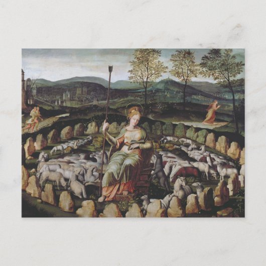 St. Genevieve schützt ihre Flock Postkarte (Vorderseite)