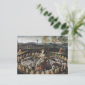 St. Genevieve schützt ihre Flock Postkarte (Stehend Vorderseite)