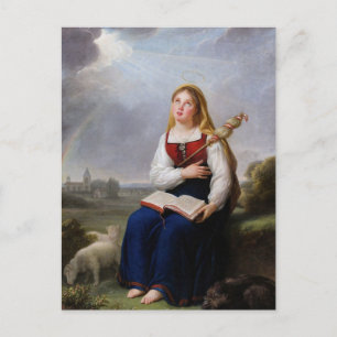 St. Genevieve von Elisabeth Vigee Le Brun Postcard Postkarte