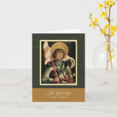 St. Georg, bitte für uns Karte (Gelbe Blume)