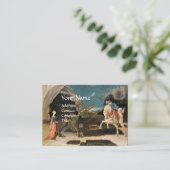 ST.GEORG,DRACHE ,PRINZESSIN ROTER RUBIN-STEMPEL VISITENKARTE (Stehend Vorderseite)