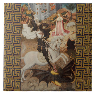 St. Georg und der Drache von Bernat Martorell Fliese