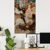St. Georg und der Drache von Bernat Martorell Poster (Heimbüro)
