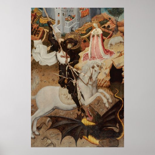St. Georg und der Drache von Bernat Martorell Poster (Vorne)