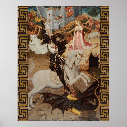 St. Georg und der Drache von Bernat Martorell Poster (Vorne)