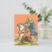 St. Georg zu Pferd (BS 01) Postkarte (Stehend Vorderseite)