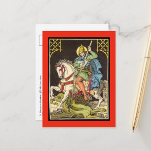 St. Georg zu Pferd (BS 01) Postkarte
