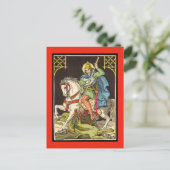 St. Georg zu Pferd (BS 01) Postkarte (Stehend Vorderseite)