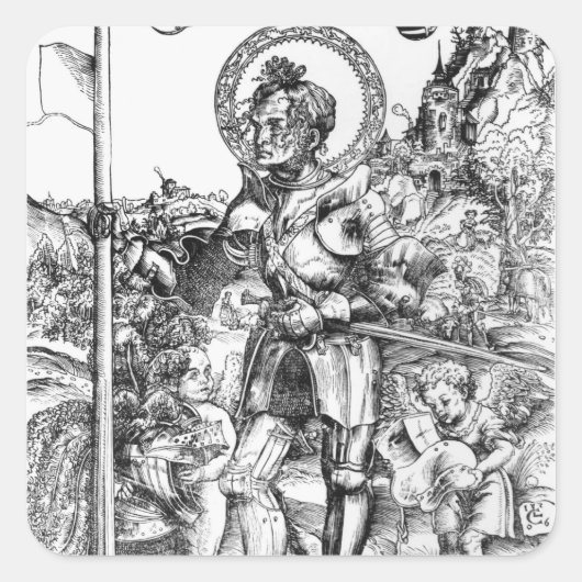 St. George 2 Quadratischer Aufkleber (Vorderseite)