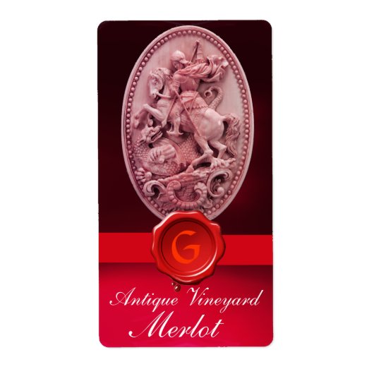 ST.GEORGE AND DRAGON RED WAX SIEGEL MONOGRAM Wein (Vorne)