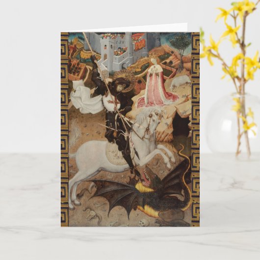 St. George and The Dragon by Bernat Martorell Karte (Gelbe Blume)