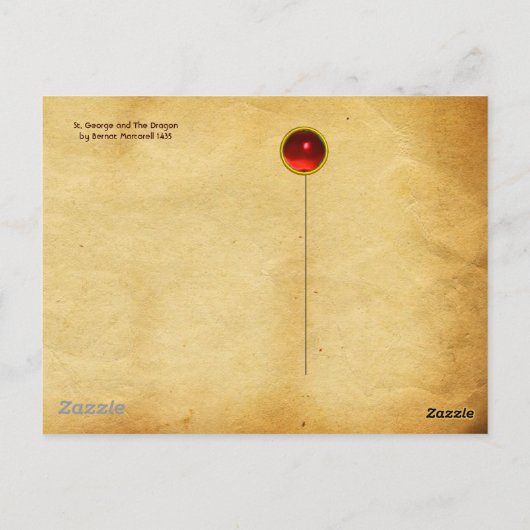 St. George and The Dragon by Bernat Martorell Postkarte (Rückseite)