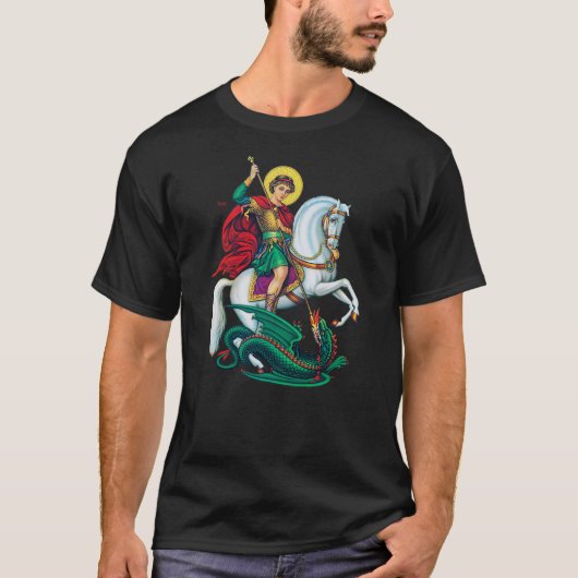 St. George and the Dragon England Catholic Saints T-Shirt (Vorderseite)