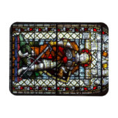 St George Buntglasfenster - Monogramm Magnet (Horizontal)