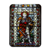 St George Buntglasfenster - Monogramm Magnet (Vertikal)