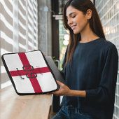 St George Cross England Patriotic Custom Name  Laptopschutzhülle