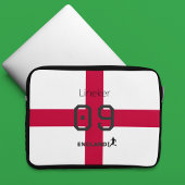St George Cross England Patriotic Custom Name  Laptopschutzhülle