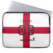 St George Cross England Patriotic Custom Name  Laptopschutzhülle (Vorderseite)