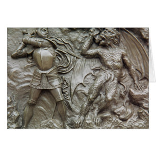 St George, das den Drachen kämpft