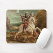 St George, das den Drachen, (Öl, tötet auf Platte) Mousepad (Mit Mouse)