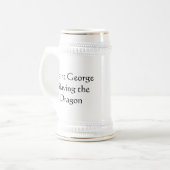 St George, das den Drachen Stein tötet Bierglas (Vorderseite Links)