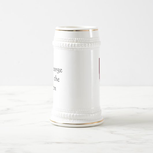 St George, das den Drachen Stein tötet Bierglas (Mittel)