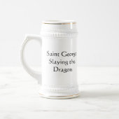 St George, das den Drachen Stein tötet Bierglas (Links)