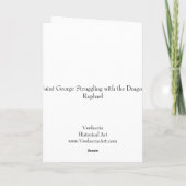 St George, das mit dem Drachen grüßenc kämpft Karte (Rückseite)