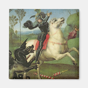 St George, das mit dem Drachen kämpft Magnet