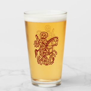 St George Drache Jerusalem Kreuz Heritage Tattoo Glas