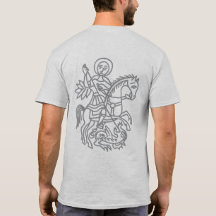 St George Drache Jerusalem Kreuz Heritage Tattoo T-Shirt