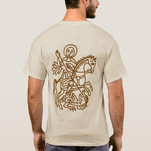 St George Drache Jerusalem Kreuz Heritage Tattoo T-Shirt