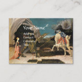 ST.GEORGE,DRAGON,DRUCKROT RUBY GEM MONOGRAMM VISITENKARTE (Vorderseite)