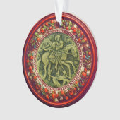 ST.GEORGE, DRAGON/MADONNA UND KINDERBLUMENKROWN ORNAMENT (Vorderseite)