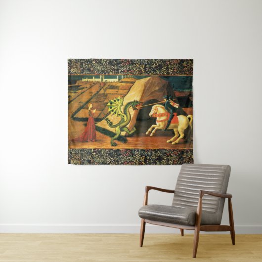 ST. GEORGE, DRAGON UND DRUCK WANDTEPPICH (Beispiel (Horizontal))